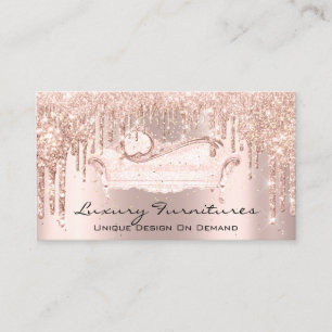 Interior Designer Unique Furnitures Rose Sofa Pink Business Card