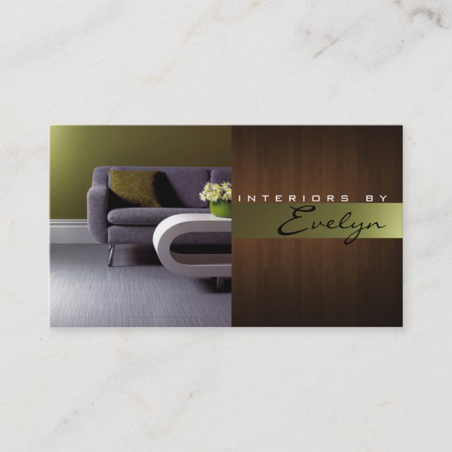 Interior, Exterior Designer Business Card (Front)