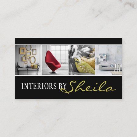 Interior Exterior Designer Furniture Store Business Card