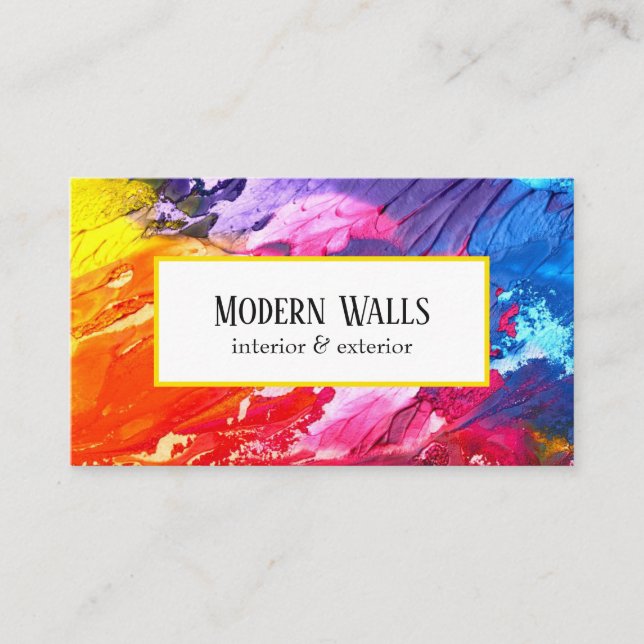 Interior & Exterior House Painting Business Card (Front)