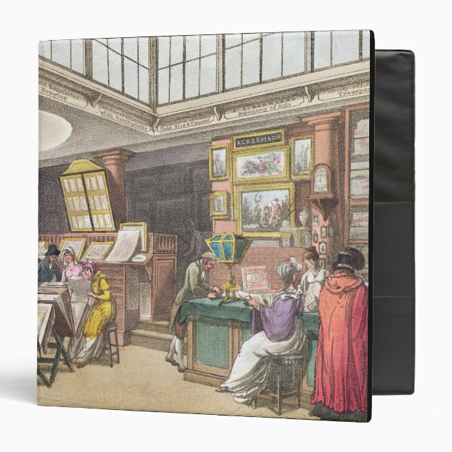 Interior from Ackermann's 'Repository of Arts, Lit Binder (Front/Inside)