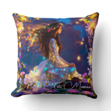 Interior Goddess cushion brown flowers