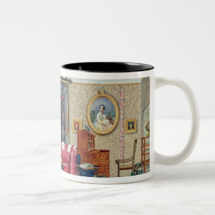 Interior in Pavlino, 1840s Two-Tone Coffee Mug