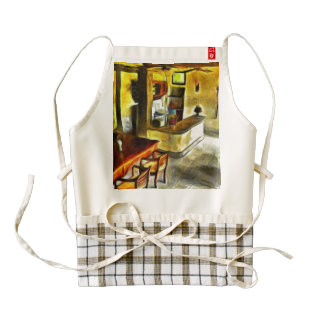 Interior lobby and reception zazzle HEART apron