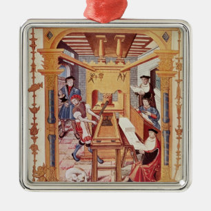 Interior of a 16th century printing works metal ornament