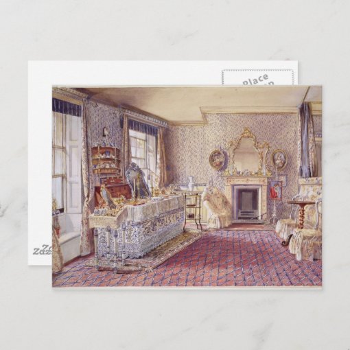 Interior of a bedroom postcard Zazzle