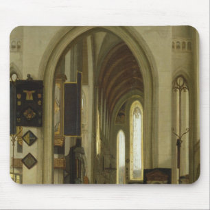Interior of a Church with Figures, 1685 Mouse Pad