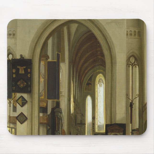 Interior of a Church with Figures, 1685 Mouse Pad (Front)