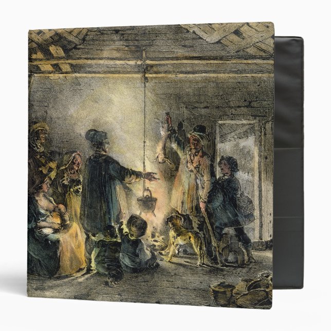 Interior of a Coal-Miner's Hut 3 Ring Binder (Front/Inside)