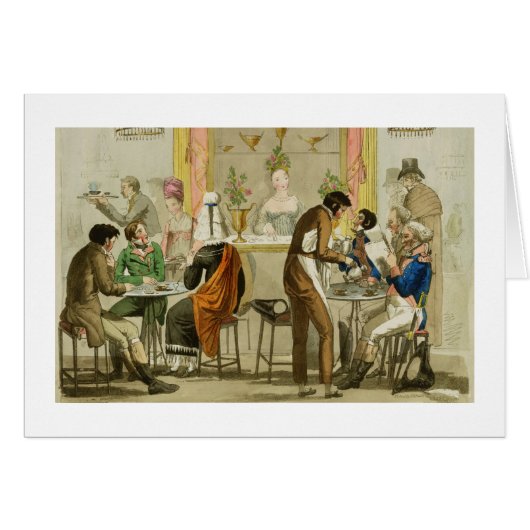 Interior of a Coffee House, pub. for William Pearm Cards (Front Horizontal)