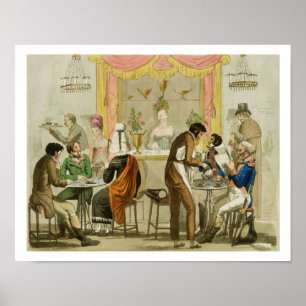 Interior of a Coffee House, pub. for William Pearm Poster