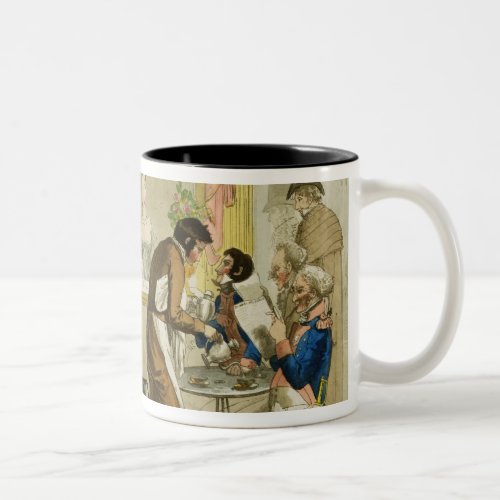 Interior of a Coffee House pub for William Pearm Two_Tone Coffee Mug