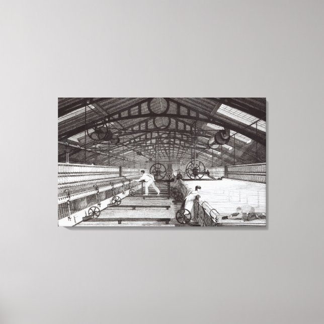 Interior of a Cotton Mill Canvas Print (Front)