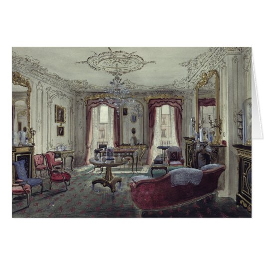 Interior of a drawing room cards (Front Horizontal)