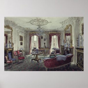 Interior of a drawing room poster
