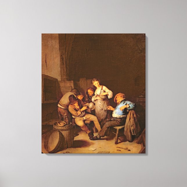 Interior of a Dutch Tavern Canvas Print (Front)