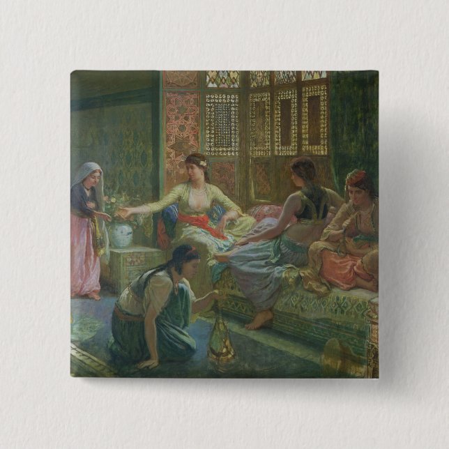 Interior of a Harem, c.1865 Button (Front)