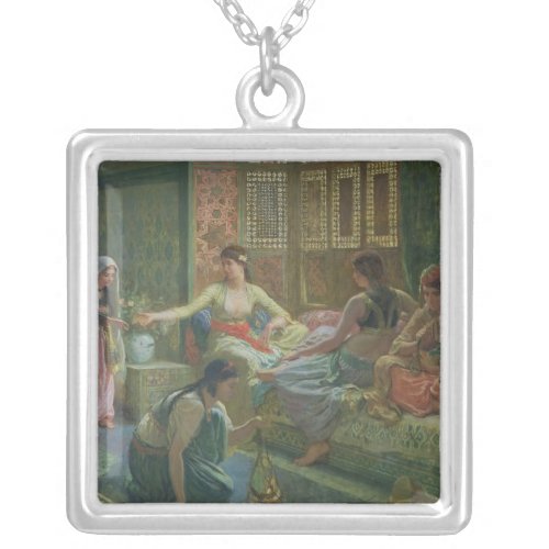 Interior of a Harem c1865 Silver Plated Necklace