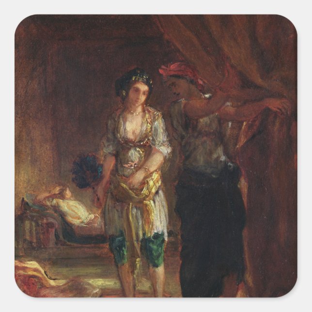 Interior of a Harem in Oran, c.1847 Square Sticker (Front)
