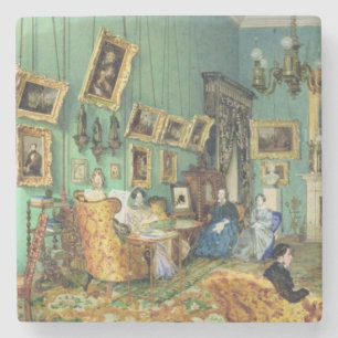 Interior of a living room, 1847 stone coaster