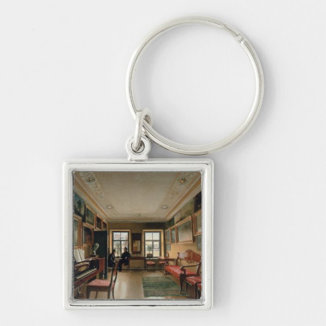 Interior of a Manor House, 1830s Keychain (Front)
