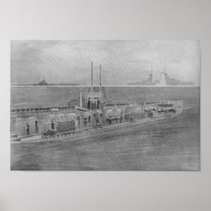 Interior of a Modern German U-Boat Poster