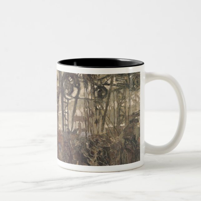 Interior of a Munitions Factory, 1916-17 Two-Tone Coffee Mug (Right)