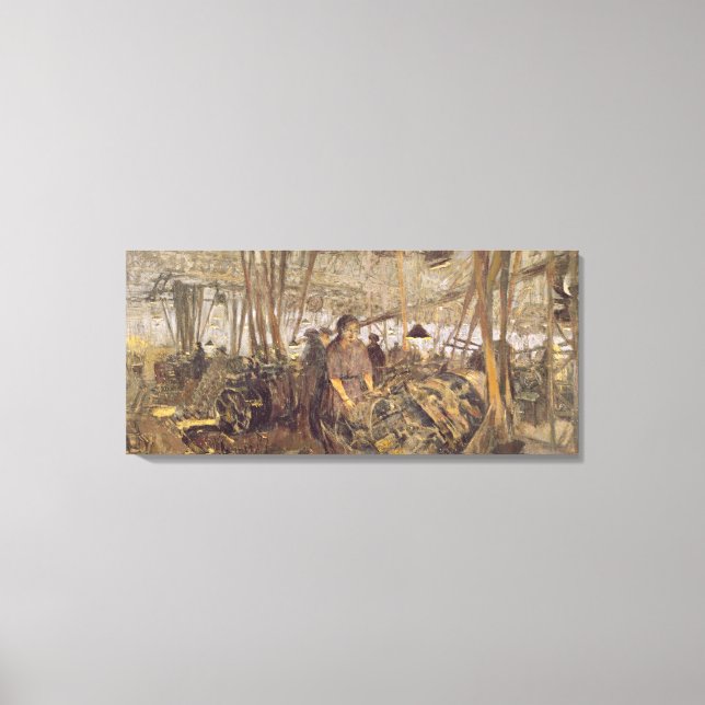 Interior of a Munitions Factory Canvas Print (Front)