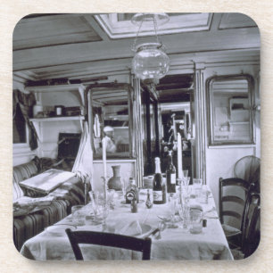Interior of a Nile Boat (b&w photo) Beverage Coaster