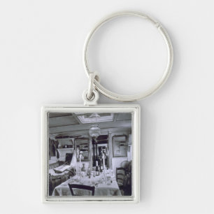 Interior of a Nile Boat (b&w photo) Keychain
