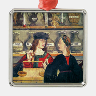 Interior of a Pharmacy Metal Ornament