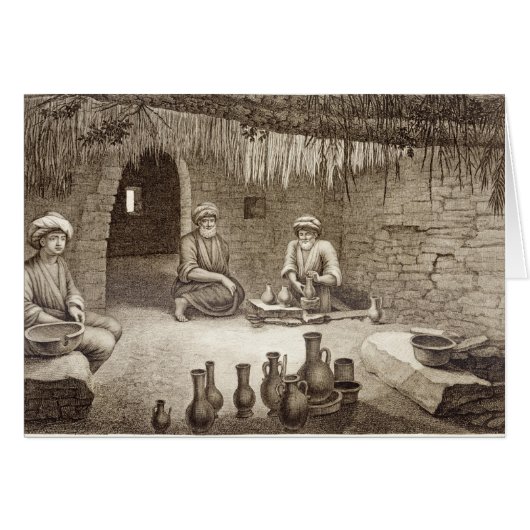 Interior of a Potter's Workshop, from Volume II Ar Cards (Front Horizontal)