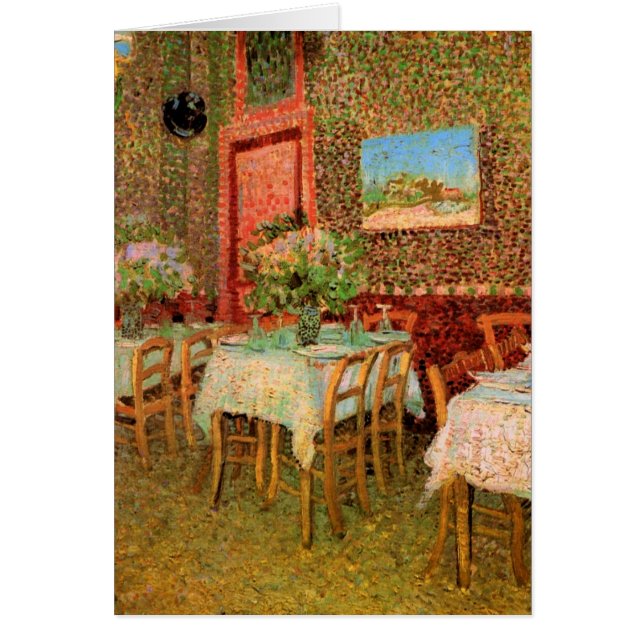 Interior of a Restaurant by Vincent van Gogh Cards (Front)