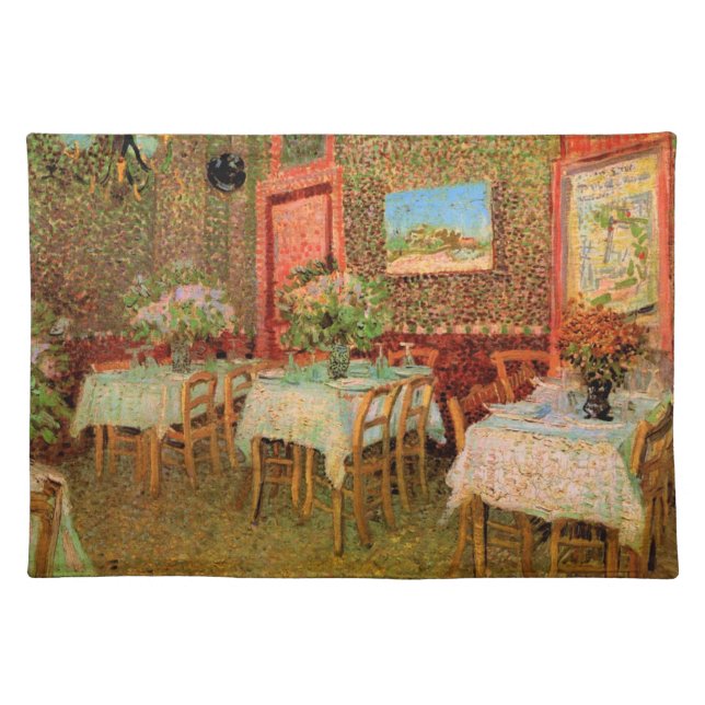 Interior of a Restaurant by Vincent van Gogh Cloth Placemat (Front)