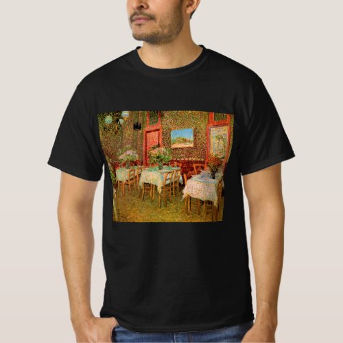 Interior of a Restaurant by Vincent van Gogh T_Shirt