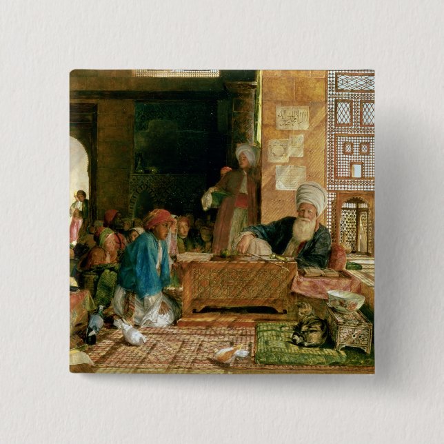 Interior of a School, Cairo Pinback Button (Front)