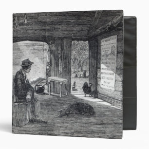 Interior of a settler's hut in Australia Binder
