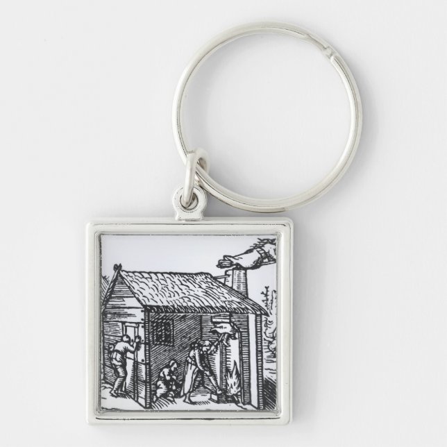 Interior of a Witch's House, 1579 Keychain (Front)