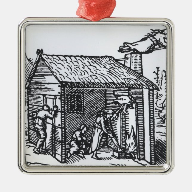 Interior of a Witch's House, 1579 Metal Ornament (Front)