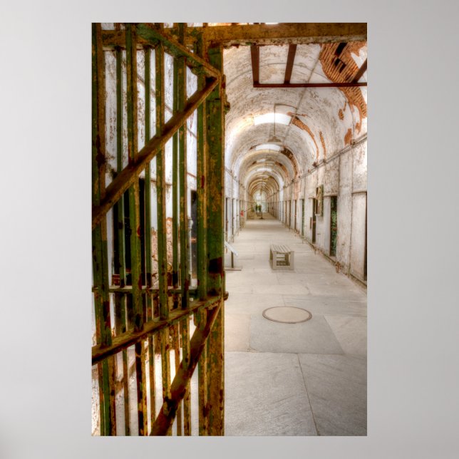 Interior Of Abandoned Prison Poster (Front)