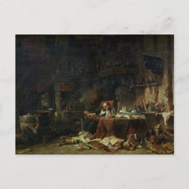 Interior of an Alchemist's Study Postcard (Front)