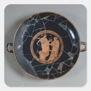 Interior of an attic red-figure cup square sticker