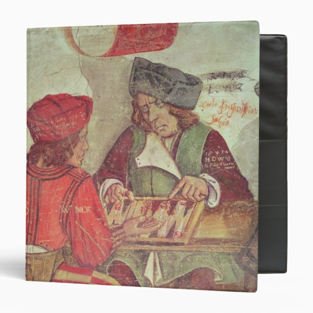 Interior of an Inn, detail of backgammon players Binder (Front/Inside)