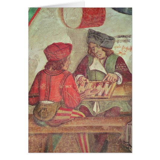 Interior of an Inn, detail of backgammon players Cards (Front)