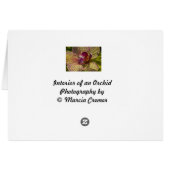 Interior of an Orchid Cards (Back Horizontal)