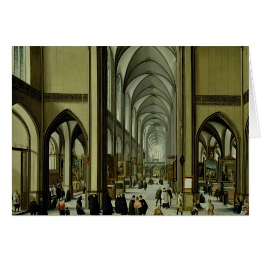 Interior of Antwerp cathedral Cards (Front Horizontal)