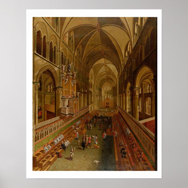 Interior of Canterbury Cathedral, c.1675-1700 (oil Poster (Front)