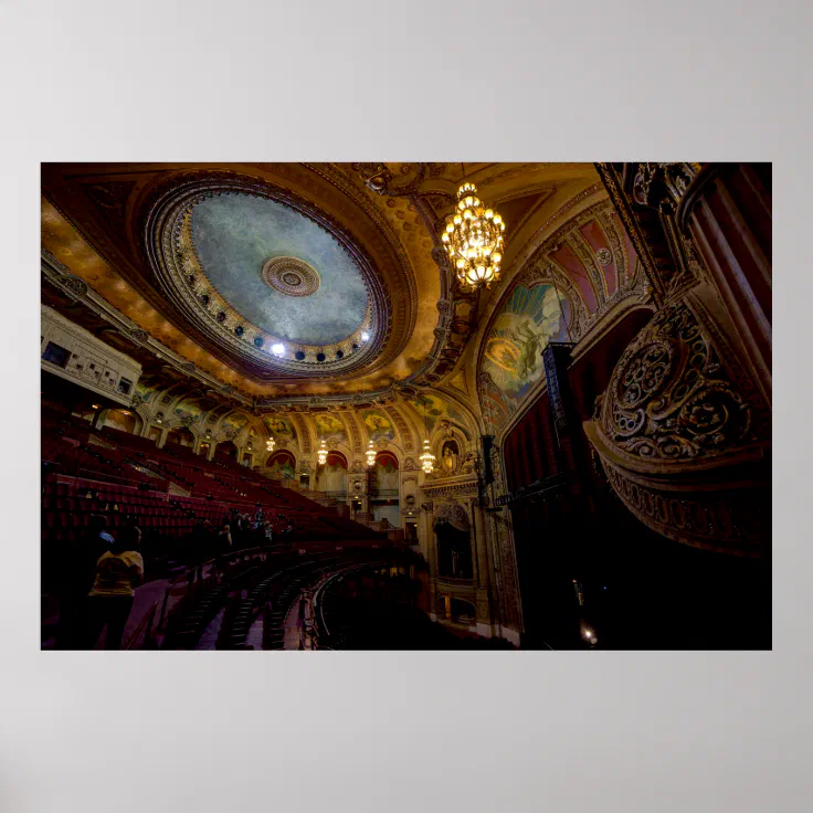 INTERIOR of CHICAGO THEATER Poster Zazzle