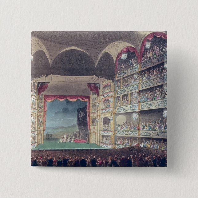 Interior of Drury Lane Theatre, 1808 Button (Front)