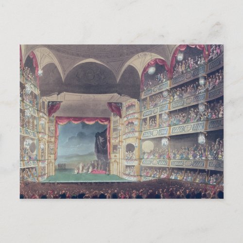 Interior of Drury Lane Theatre 1808 Postcard